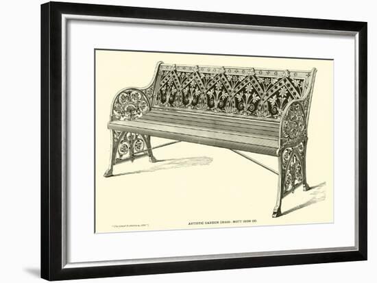 Artistic Garden Chair, Mott Iron Company-null-Framed Giclee Print