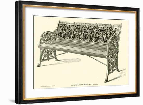 Artistic Garden Chair, Mott Iron Company-null-Framed Giclee Print