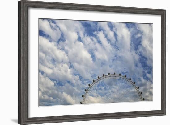 Artistic View Of The London Eye With Clouds And Blue Sky-Karine Aigner-Framed Photographic Print