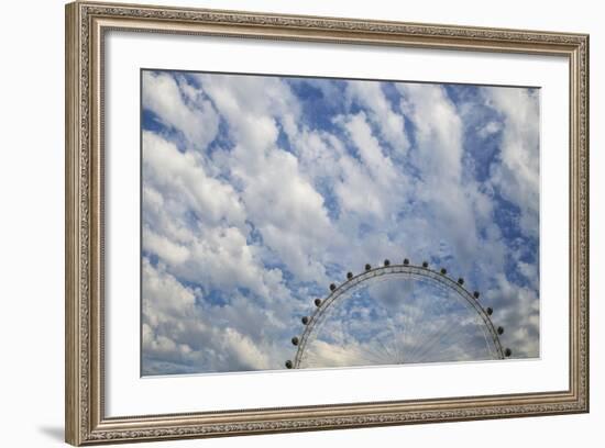 Artistic View Of The London Eye With Clouds And Blue Sky-Karine Aigner-Framed Photographic Print