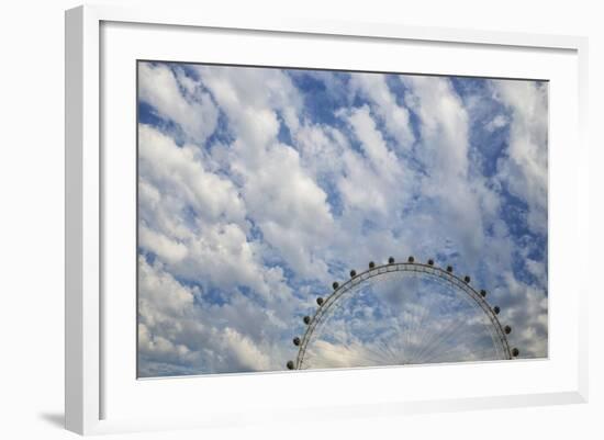 Artistic View Of The London Eye With Clouds And Blue Sky-Karine Aigner-Framed Photographic Print