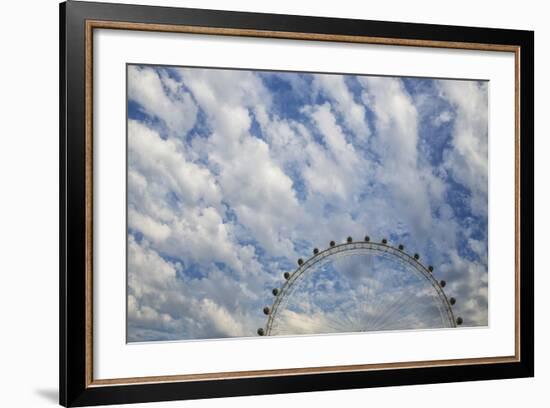 Artistic View Of The London Eye With Clouds And Blue Sky-Karine Aigner-Framed Photographic Print