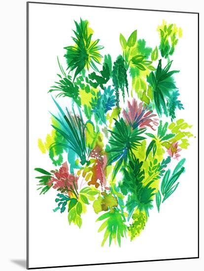 Artistic Watercolor Flowers. Tropical Elements.-rosapompelmo-Mounted Art Print