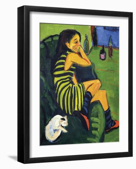 Artistin Marcella, 1910-Ernst Ludwig Kirchner-Framed Premium Giclee Print