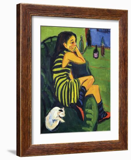 Artistin Marcella, 1910-Ernst Ludwig Kirchner-Framed Premium Giclee Print