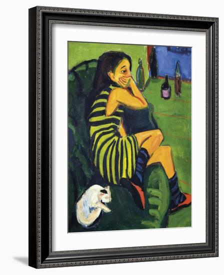 Artistin Marcella, 1910-Ernst Ludwig Kirchner-Framed Premium Giclee Print