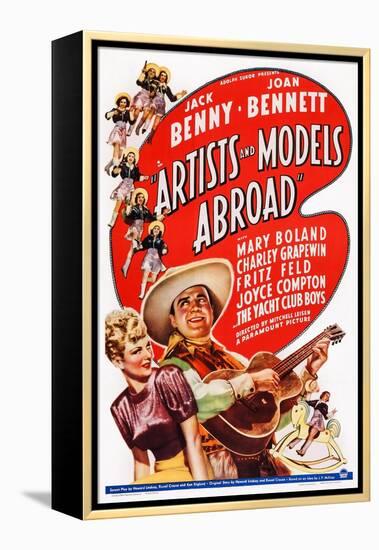 Artists and Models Abroad, Joan Bennett, Jack Benny, 1938-null-Framed Stretched Canvas