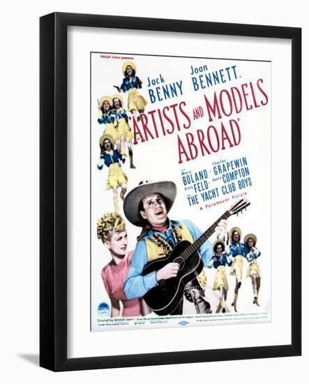 Artists and Models Abroad - Movie Poster Reproduction-null-Framed Photo