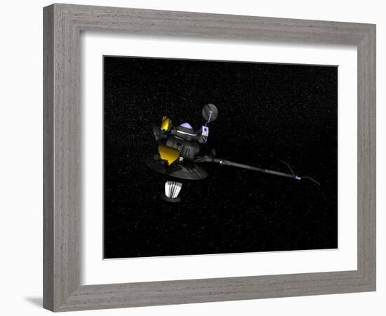 Artists Concept of the Galileo Spacecraft in Orbit-null-Framed Art Print