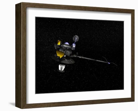 Artists Concept of the Galileo Spacecraft in Orbit-null-Framed Art Print