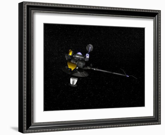 Artists Concept of the Galileo Spacecraft in Orbit-null-Framed Art Print