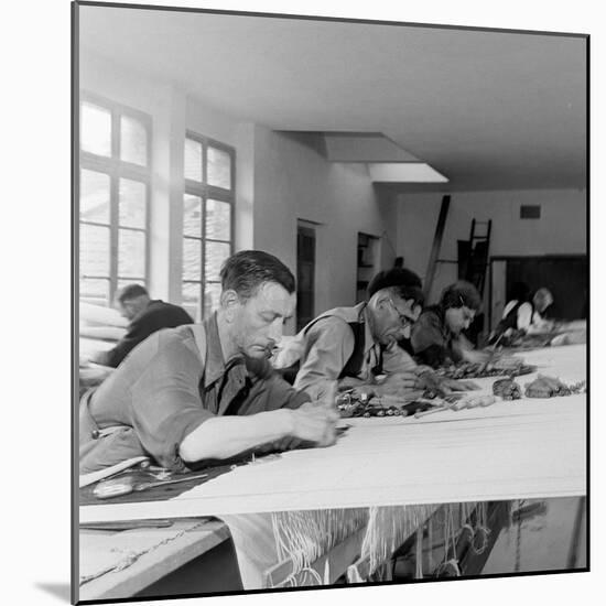 Artists Designing Aubusson Tapestry Weaving in France, 1946-David Scherman-Mounted Photographic Print