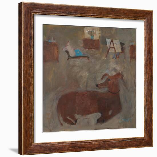 Artists Dog, 2011-Susan Bower-Framed Giclee Print