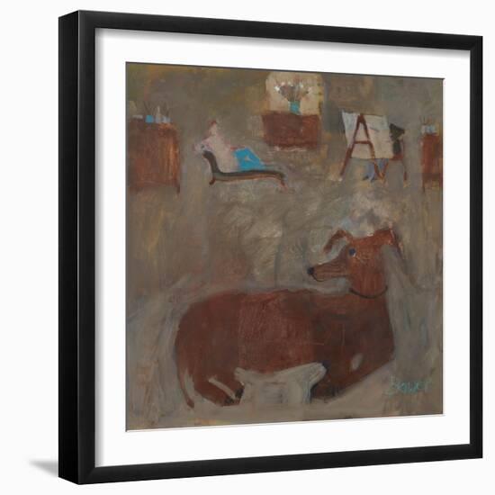 Artists Dog, 2011-Susan Bower-Framed Giclee Print