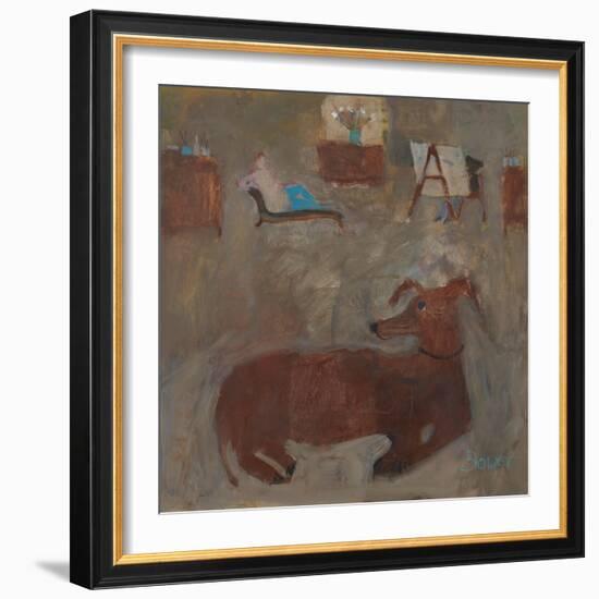 Artists Dog, 2011-Susan Bower-Framed Giclee Print