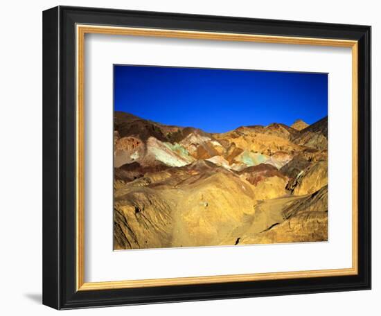 Artists Palatte a Rainbow of Colors at Edge of Black Mountains, Death Valley National Park, CA-Bernard Friel-Framed Photographic Print