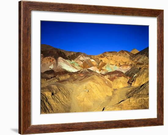 Artists Palatte a Rainbow of Colors at Edge of Black Mountains, Death Valley National Park, CA-Bernard Friel-Framed Photographic Print