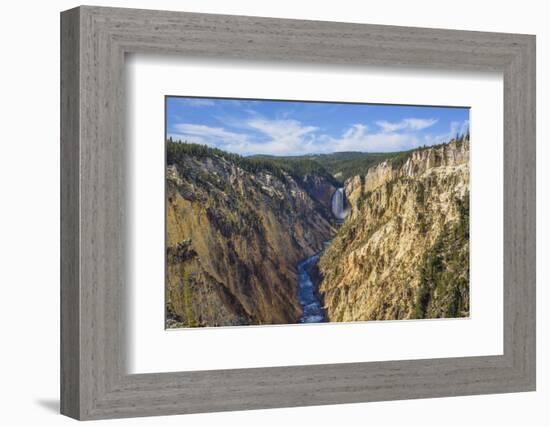 Artists Point Looking Towards Lower Falls, Grand Canyon, Yellowstone National Park, Wyoming, U.S.A.-Gary Cook-Framed Photographic Print