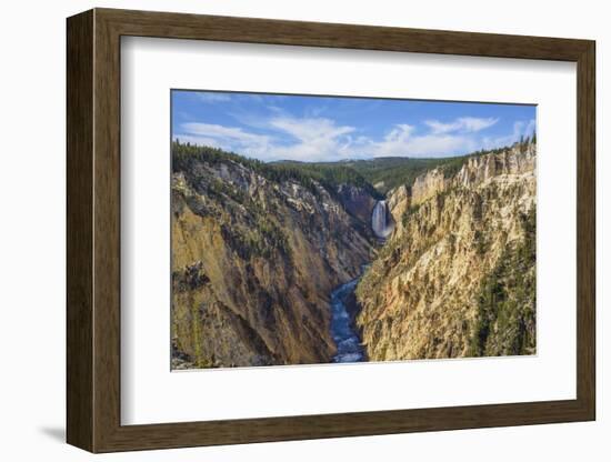 Artists Point Looking Towards Lower Falls, Grand Canyon, Yellowstone National Park, Wyoming, U.S.A.-Gary Cook-Framed Photographic Print