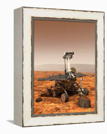 Artists Rendition of Mars Rover-Stocktrek Images-Framed Premier Image Canvas