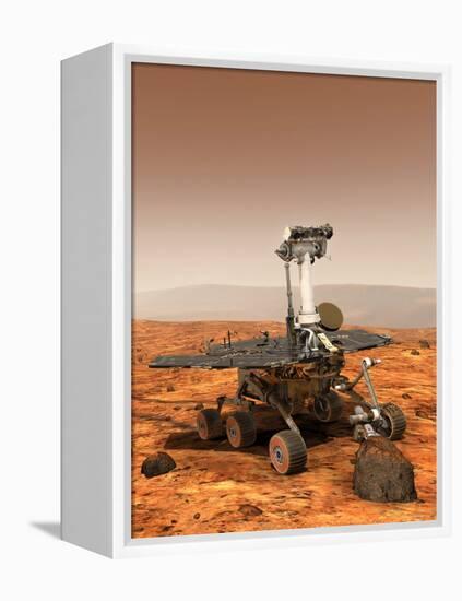 Artists Rendition of Mars Rover-Stocktrek Images-Framed Premier Image Canvas