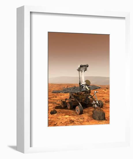 Artists Rendition of Mars Rover-Stocktrek Images-Framed Photographic Print