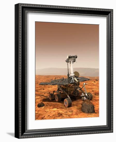 Artists Rendition of Mars Rover-Stocktrek Images-Framed Photographic Print