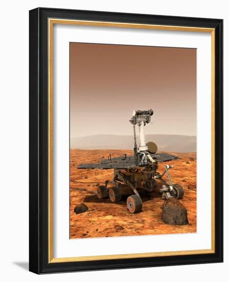 Artists Rendition of Mars Rover-Stocktrek Images-Framed Photographic Print