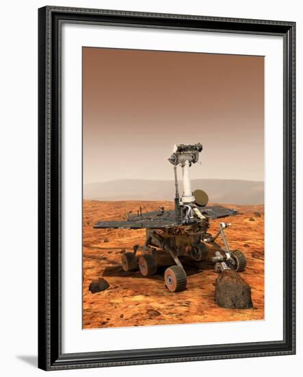 Artists Rendition of Mars Rover-Stocktrek Images-Framed Photographic Print