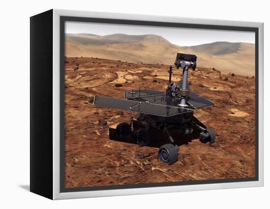 Artists Rendition of Mars Rover-Stocktrek Images-Framed Premier Image Canvas