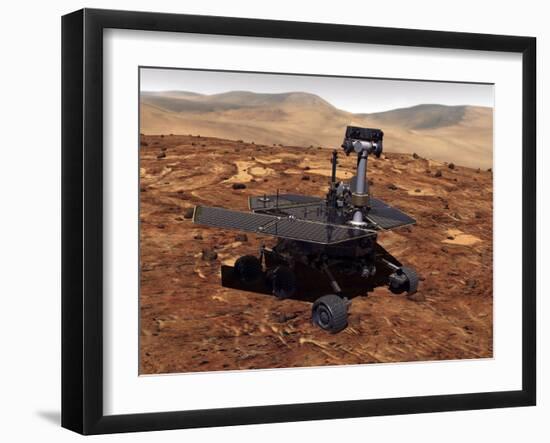 Artists Rendition of Mars Rover-Stocktrek Images-Framed Photographic Print