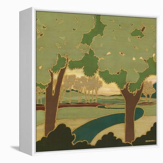 Arts and Crafts Landscape I-Wendy Russell-Framed Stretched Canvas