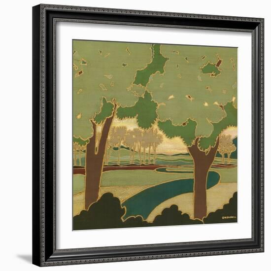 Arts and Crafts Landscape I-Wendy Russell-Framed Art Print