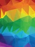 Rainbow Polygonal Background-artshock-Art Print