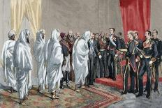 Alphonse XII Receiving the Congratulations of the Moroccan Embassy-Arturo Ferrari-Premier Image Canvas