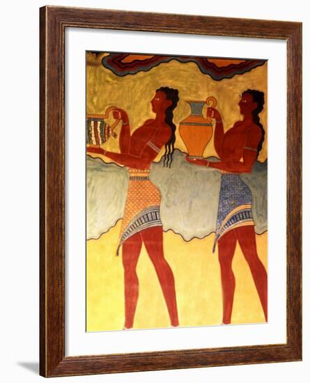 Artwork in Heraklion Knossos Palace, Greece-Bill Bachmann-Framed Photographic Print