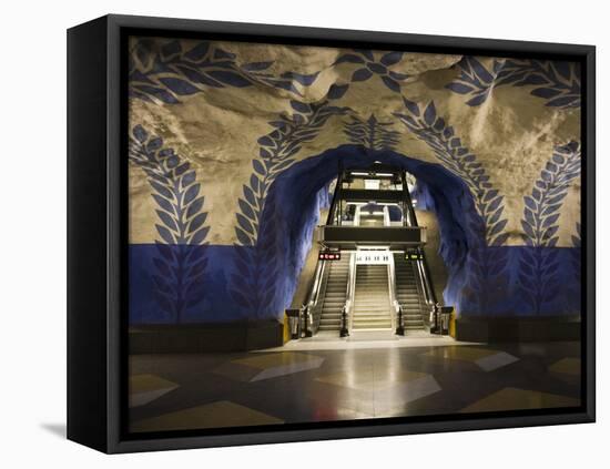 Artwork in Kungstradgarden Subway Station, Stockholm, Sweden, Scandinavia, Europe-Ian Egner-Framed Premier Image Canvas