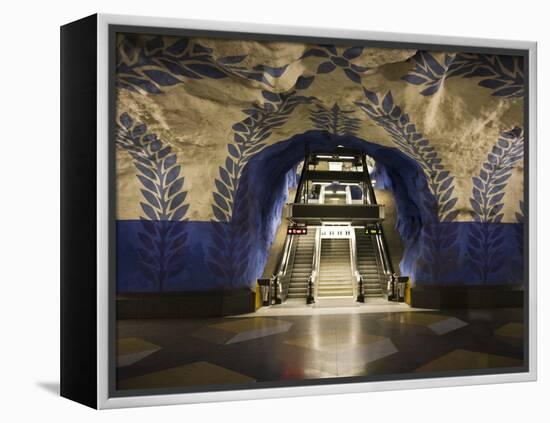 Artwork in Kungstradgarden Subway Station, Stockholm, Sweden, Scandinavia, Europe-Ian Egner-Framed Premier Image Canvas