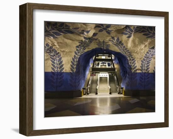 Artwork in Kungstradgarden Subway Station, Stockholm, Sweden, Scandinavia, Europe-Ian Egner-Framed Photographic Print