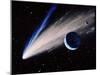Artwork of a Comet Passing the Earth-Joe Tucciarone-Mounted Photographic Print