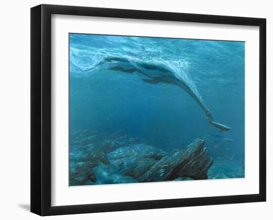 Artwork of a Plesiosaur Dinosaur Hunting-Chris Butler-Framed Photographic Print