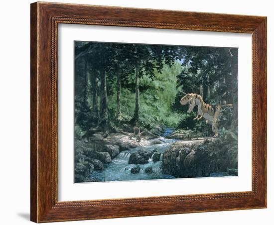Artwork of a Tyrannosaurus Rex Dinosaur-Chris Butler-Framed Photographic Print