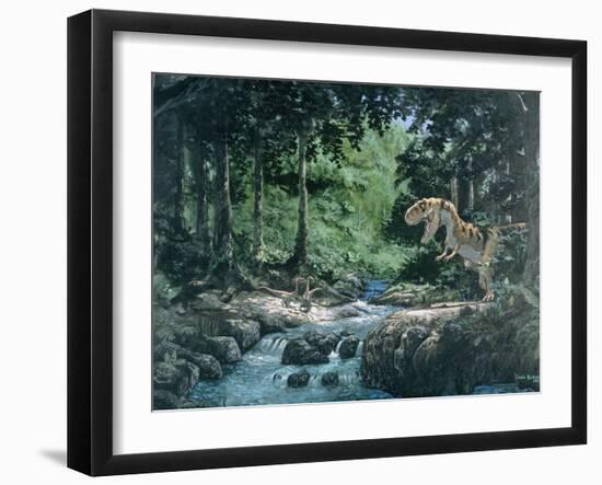 Artwork of a Tyrannosaurus Rex Dinosaur-Chris Butler-Framed Photographic Print