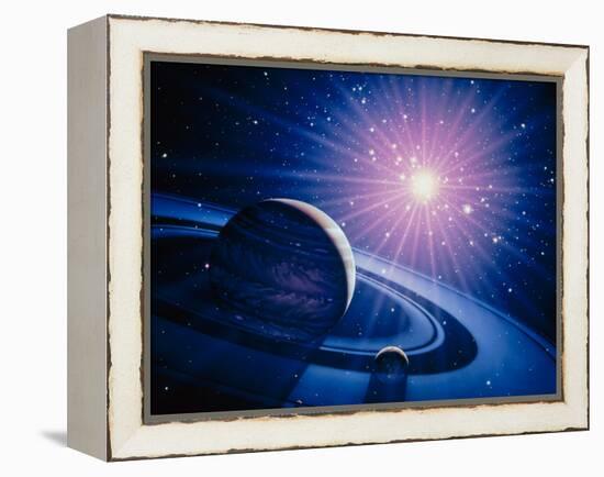 Artwork of a White Dwarf Nova-Joe Tucciarone-Framed Premier Image Canvas