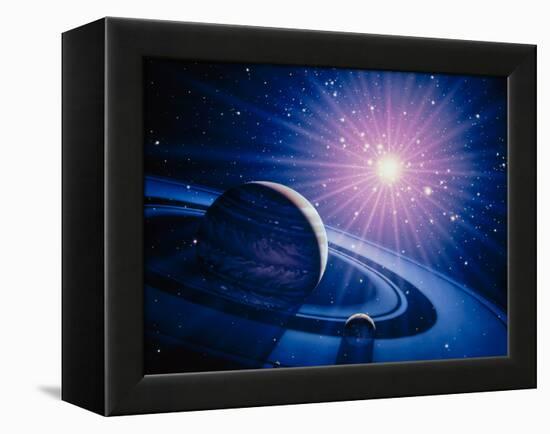 Artwork of a White Dwarf Nova-Joe Tucciarone-Framed Premier Image Canvas