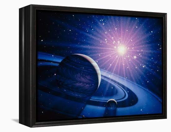 Artwork of a White Dwarf Nova-Joe Tucciarone-Framed Premier Image Canvas