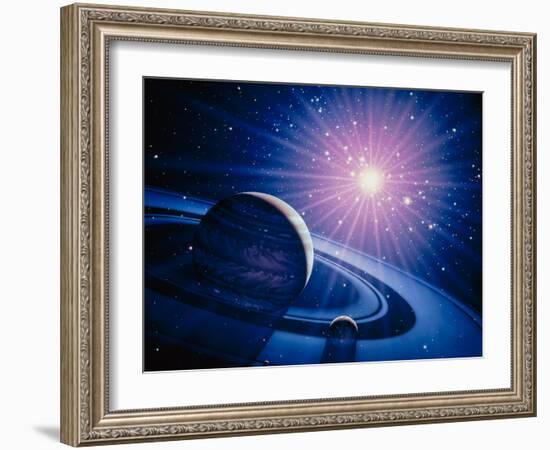 Artwork of a White Dwarf Nova-Joe Tucciarone-Framed Photographic Print