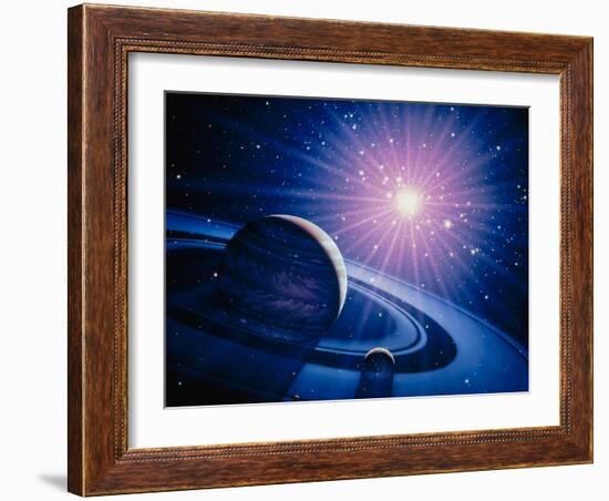 Artwork of a White Dwarf Nova-Joe Tucciarone-Framed Photographic Print