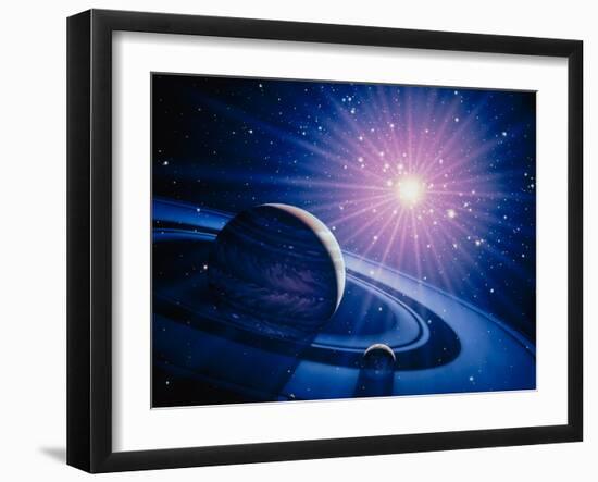 Artwork of a White Dwarf Nova-Joe Tucciarone-Framed Photographic Print
