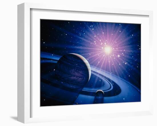 Artwork of a White Dwarf Nova-Joe Tucciarone-Framed Photographic Print